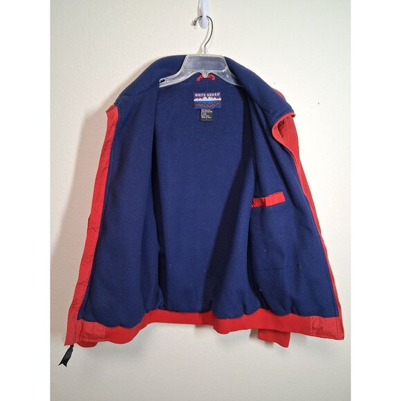 VTG White Sierra Windbreaker Fleece Lined Outdoor Casual Y2K Red Mens Size Large - Picture 3 of 7
